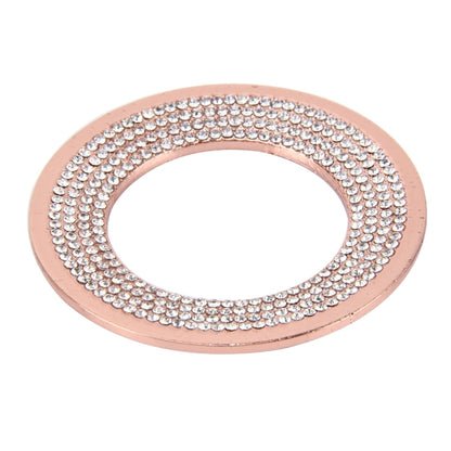 Car Aluminum Steering Wheel Decoration Ring with Diamonds For Volkswagen(Pink) by buy2fix