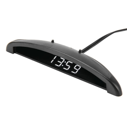 2 in 1 Car LED Digital Display Thermometer Clock(White) by buy2fix