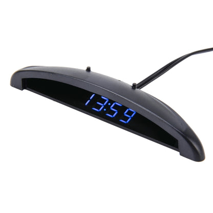 2 in 1 Car LED Digital Display Thermometer Clock(Blue) by buy2fix