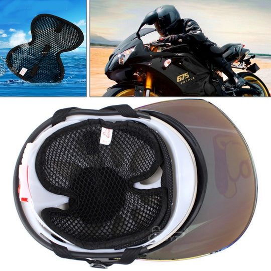 Tapis de protection d'isolation thermique respirant pour casque de moto, taille: 26 * 20 cm (livraison de couleurs aléatoires)