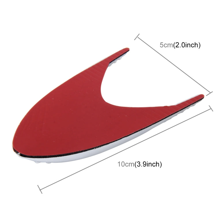 2 PCS Car Plastic Decorative Sticker, Size: 10.0 x 5.0cm(Silver + Blue) by buy2fix