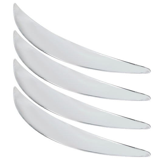 4 PCS Universal Car Auto Plastic Body Bumper Guard Protector Strip Sticker(Silver) by buy2fix