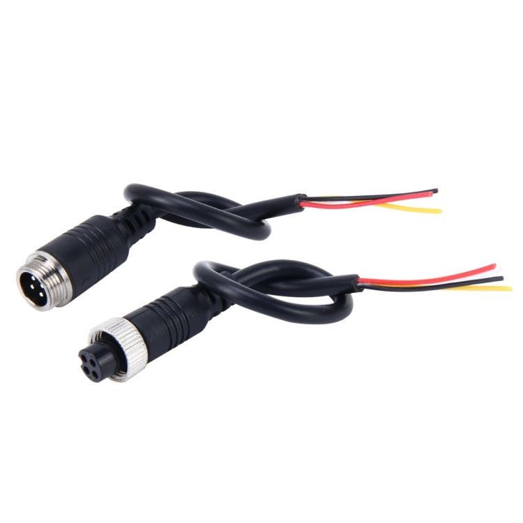 2 PCS M12 Car Auto Monitor Camera DVR Male and Female 4 Pin Video Power Extension Cable Cord, Length: 22cm - DIY Cables by buy2fix | Online Shopping UK | buy2fix