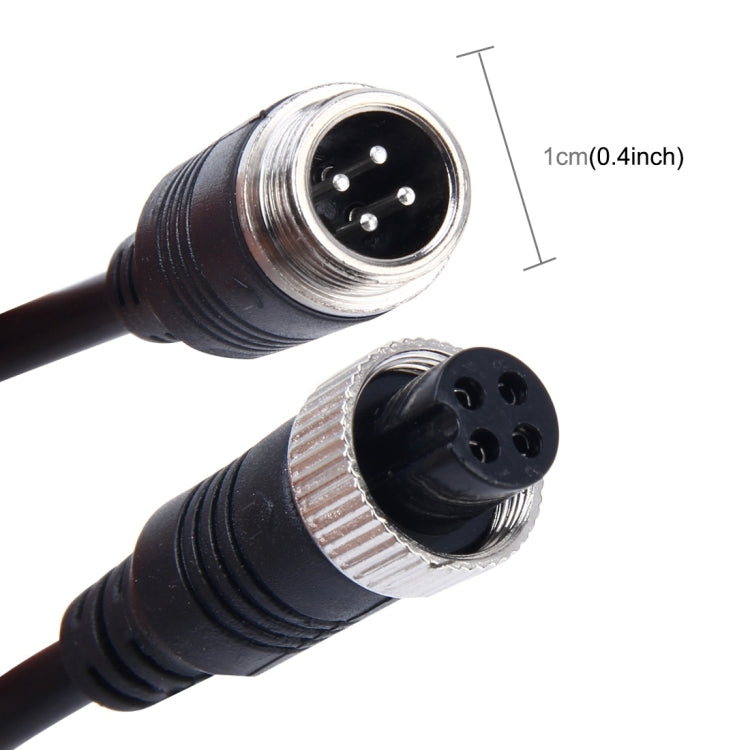 2 PCS M12 Car Auto Monitor Camera DVR Male and Female 4 Pin Video Power Extension Cable Cord, Length: 22cm - DIY Cables by buy2fix | Online Shopping UK | buy2fix