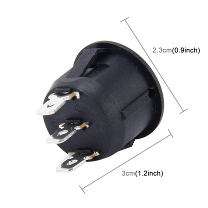 Car Auto Universal DIY 3 Pin Round Cap OFF- ON Push Button - Car Switches by buy2fix | Online Shopping UK | buy2fix