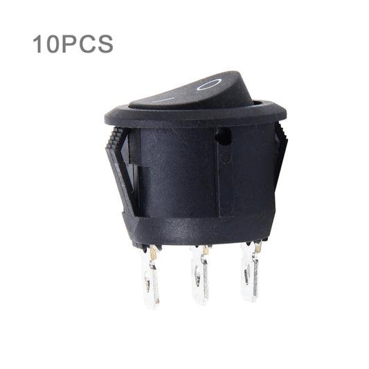 10 PCS Car Auto Universal DIY 3 Pin Round Cap OFF- ON Push Button - Car Switches by buy2fix | Online Shopping UK | buy2fix