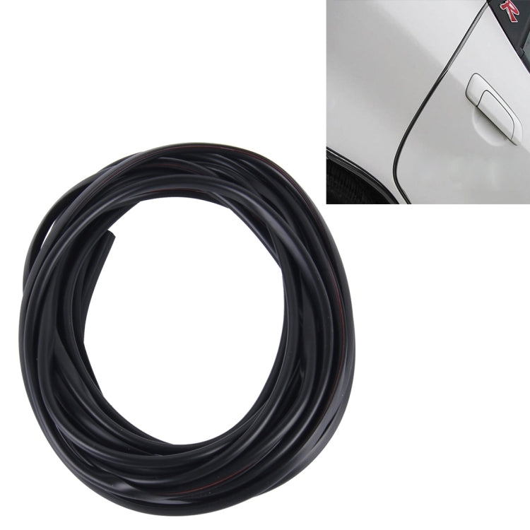 5m Car Decorative Strip PVC Chrome Decoration Strip Door Seal Window Seal(Black) by buy2fix