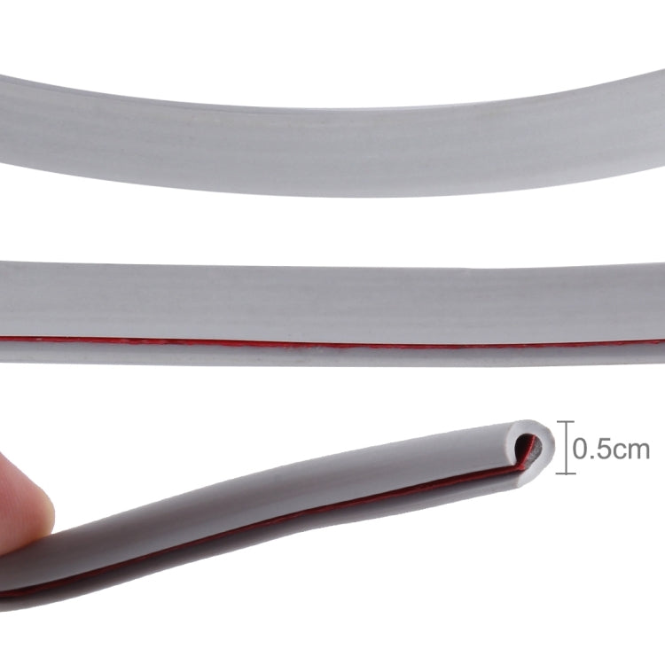 5m Car Decorative Strip PVC Chrome Decoration Strip Door Seal Window Seal(Grey) by buy2fix