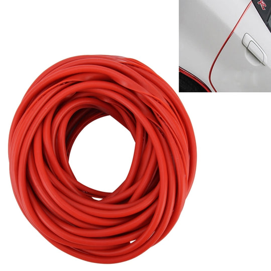 5m Car Decorative Strip PVC Chrome Decoration Strip Door Seal Window Seal(Red)