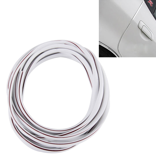 5m Car Decorative Strip PVC Chrome Decoration Strip Door Seal Window Seal(White)
