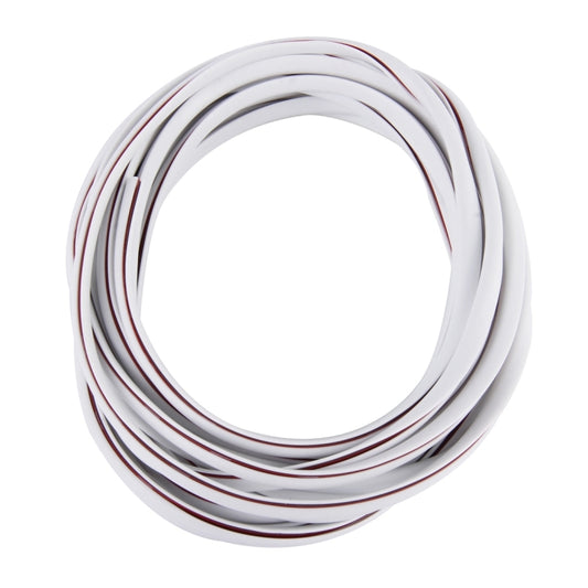 5m Car Decorative Strip PVC Chrome Decoration Strip Door Seal Window Seal(White) by buy2fix