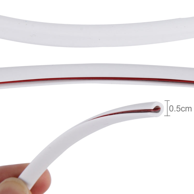 5m Car Decorative Strip PVC Chrome Decoration Strip Door Seal Window Seal(White) by buy2fix