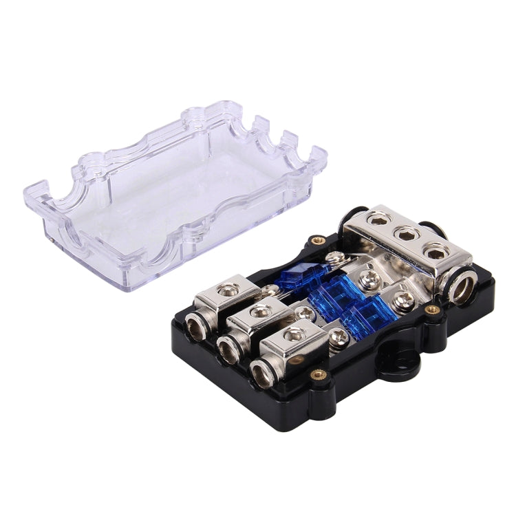 Car Auto 60A 1 in 3 Ways Glass Fuse Holder Blade Fuse Holder for Car Audio Amplifier - Fuse by buy2fix | Online Shopping UK | buy2fix