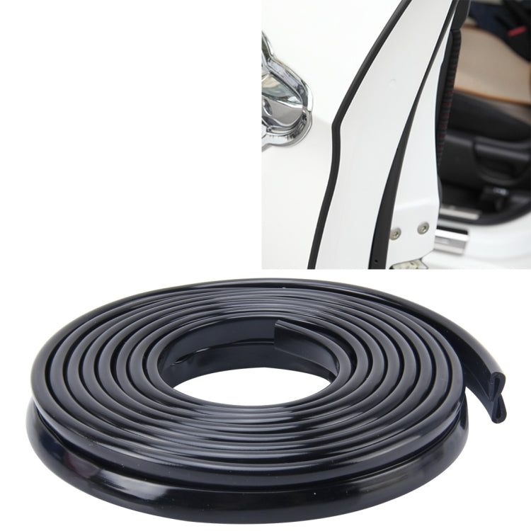 5.6m Car Decorative Strip Rubber Chrome Decoration Strip Door Seal Window Seal (Black) by buy2fix