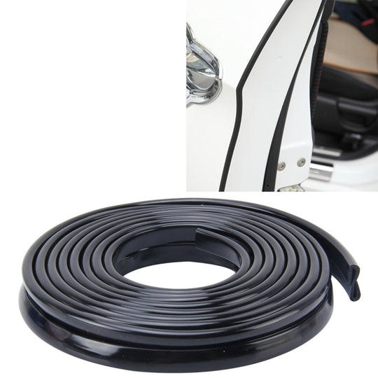 5.6m Car Decorative Strip Rubber Chrome Decoration Strip Door Seal Window Seal (Black)