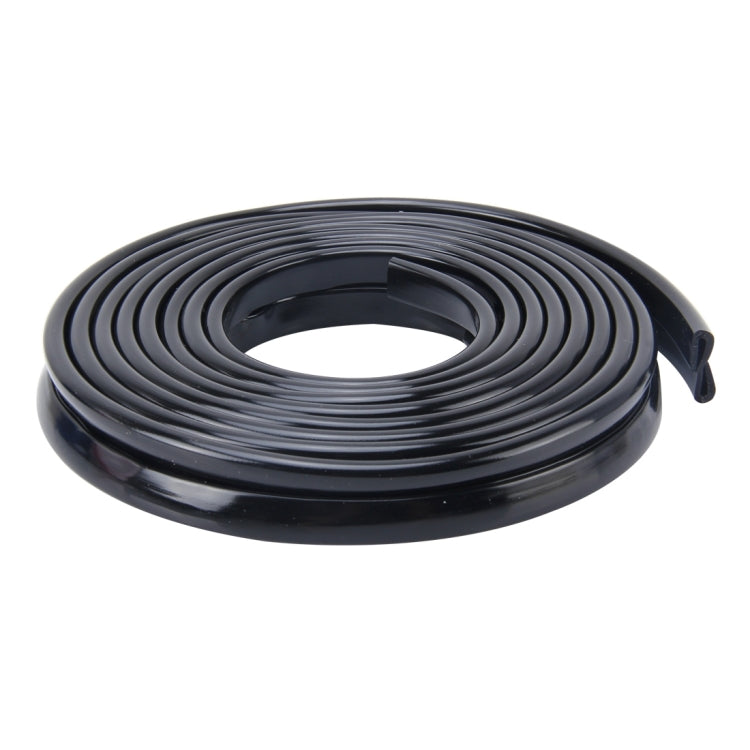 5.6m Car Decorative Strip Rubber Chrome Decoration Strip Door Seal Window Seal (Black) by buy2fix