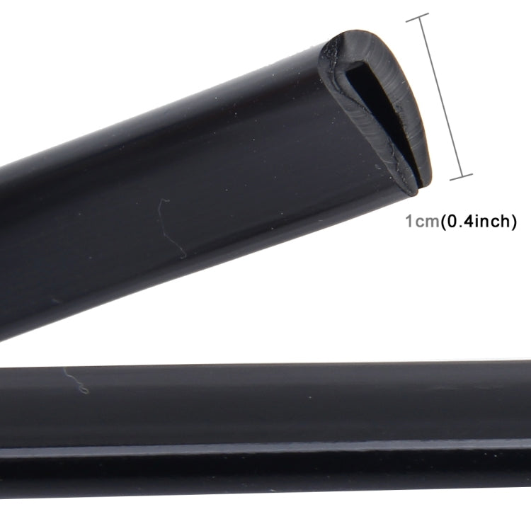 5.6m Car Decorative Strip Rubber Chrome Decoration Strip Door Seal Window Seal (Black) by buy2fix