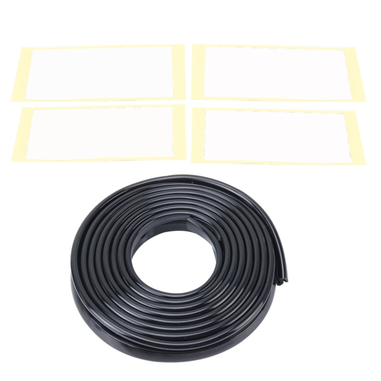 5.6m Car Decorative Strip Rubber Chrome Decoration Strip Door Seal Window Seal (Black) by buy2fix