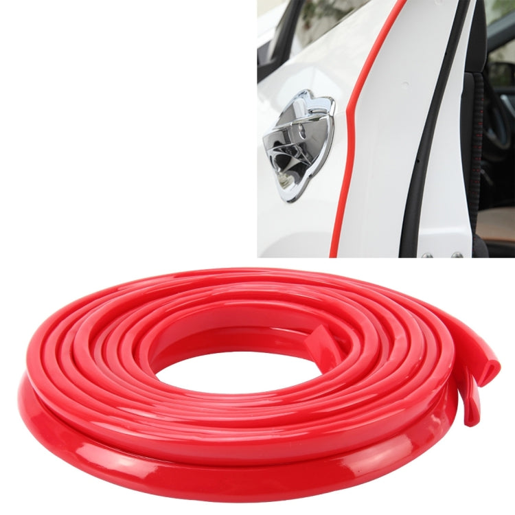 5.6m Car Decorative Strip Rubber Chrome Decoration Strip Door Seal Window Seal(Red) by buy2fix