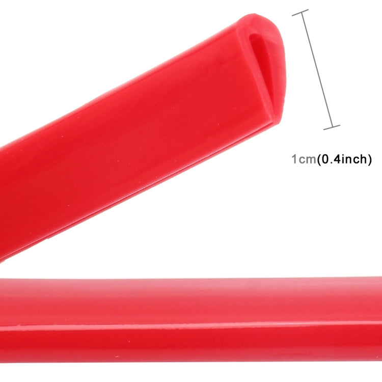 5.6m Car Decorative Strip Rubber Chrome Decoration Strip Door Seal Window Seal(Red) by buy2fix