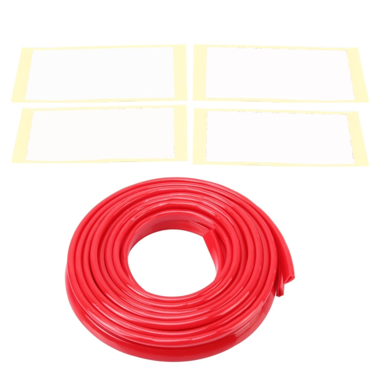 5.6m Car Decorative Strip Rubber Chrome Decoration Strip Door Seal Window Seal(Red) by buy2fix