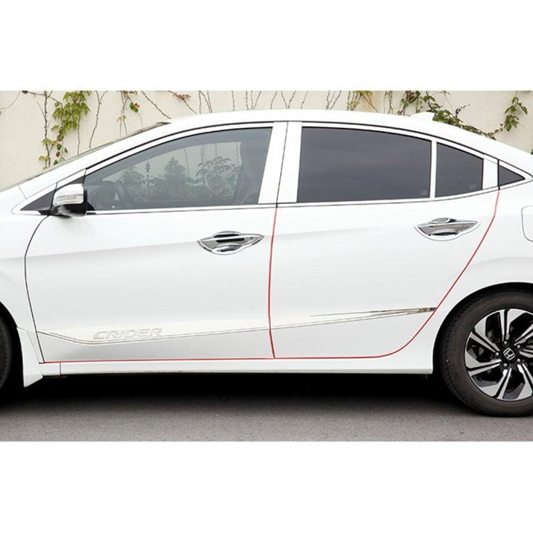 5.6m Car Decorative Strip Rubber Chrome Decoration Strip Door Seal Window Seal(Red) by buy2fix