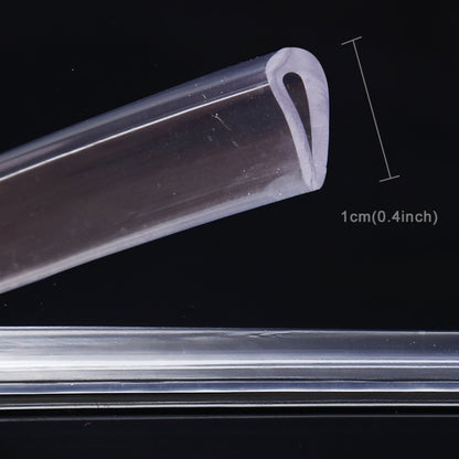 5.6m Car Decorative Strip Rubber Chrome Decoration Strip Door Seal Window Seal (Transparent) by buy2fix