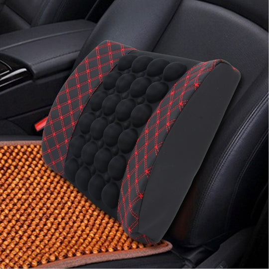 Coussin de soutien de taille de relaxation de siège lombaire d'emballage de fibre chimique de quatre saisons pour la famille de bureau de voiture (rouge)