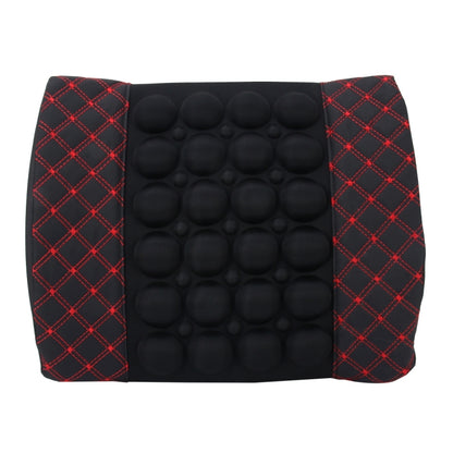12V Four Season Chemical Fiber Wrapping Lumbar Seat Relaxation Waist Support Cushion for Car Office Family (Red) by buy2fix