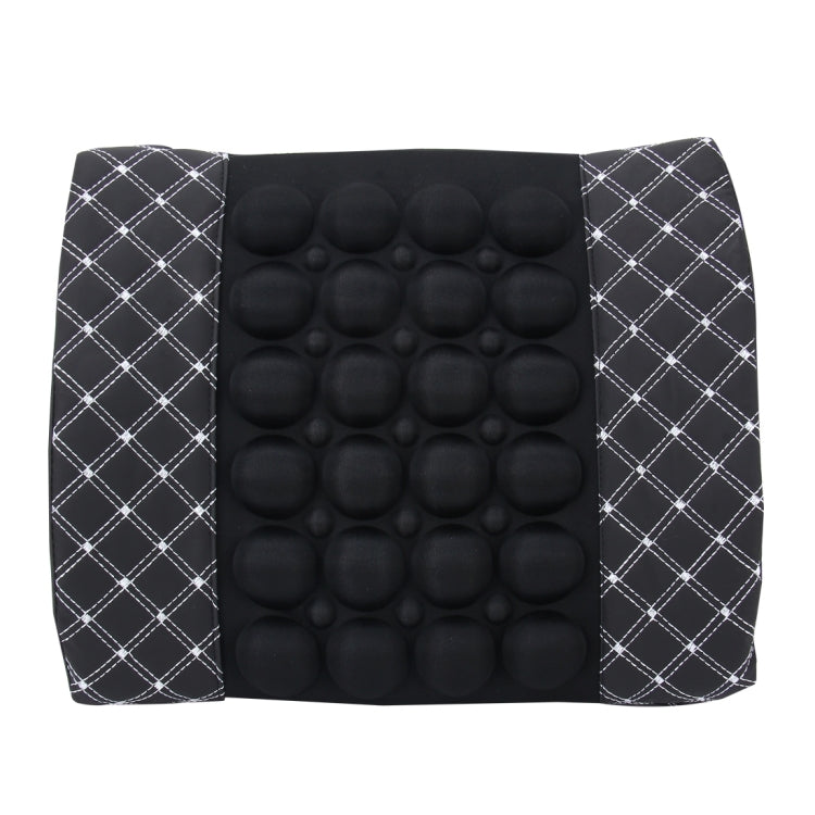 12V Four Season Chemical Fiber Wrapping Lumbar Seat Relaxation Waist Support Cushion for Car Office Family (White) by buy2fix