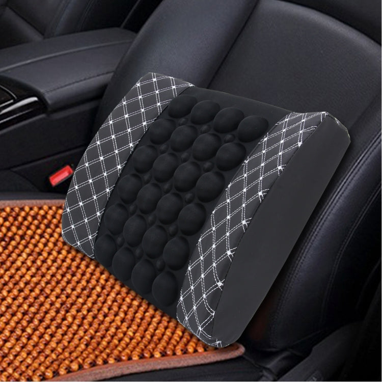 12V Four Season Chemical Fiber Wrapping Lumbar Seat Relaxation Waist Support Cushion for Car Office Family (White) by buy2fix