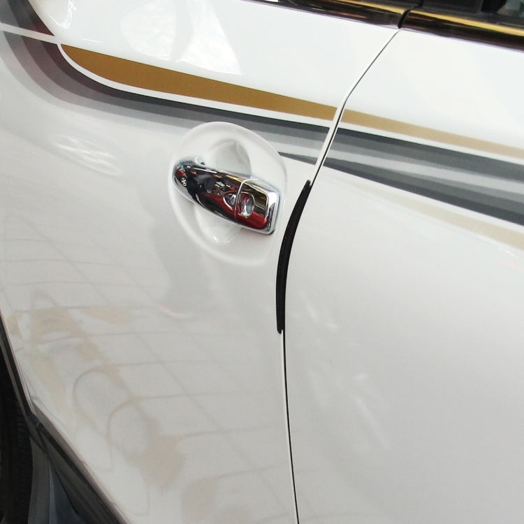 FR JG-031 8 PCS Rubber Car Side Door Edge Protection Guards Cover Trims Stickers(Black) by buy2fix