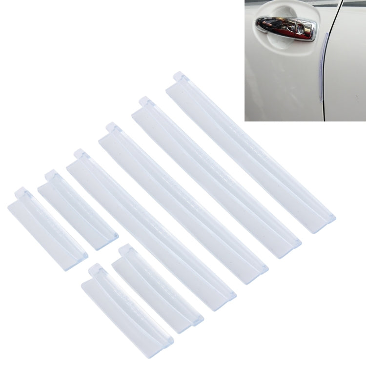 FR JG-031 8 PCS Rubber Car Side Door Edge Protection Guards Cover Trims Stickers(Transparent) by buy2fix