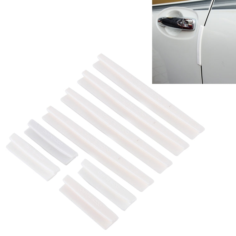 FR JG-031 8 PCS Rubber Car Side Door Edge Protection Guards Cover Trims Stickers(White) by buy2fix