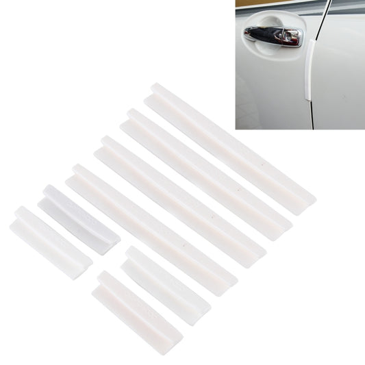 FR JG-031 8 PCS Rubber Car Side Door Edge Protection Guards Cover Trims Stickers(White) by buy2fix