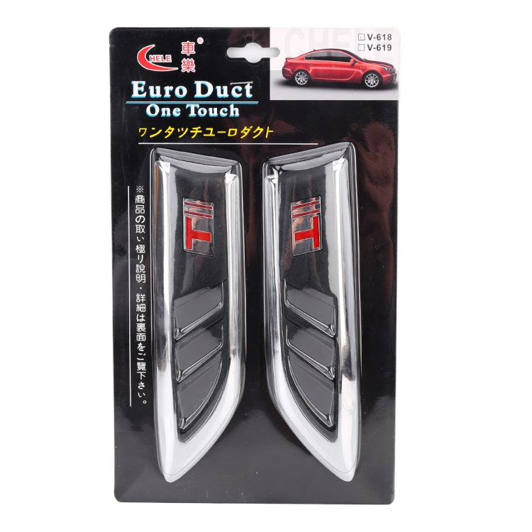 2 PCS Car Side Air Intake Flow Vent Fender Decorative Stickers Cover by buy2fix