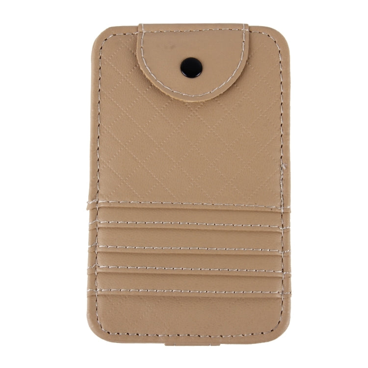 FUDAOCHE Multi-functional Auto Car Sun Visor Sunglasses Holder Card CD Storage Holder Pouch Bag(Brown) by buy2fix