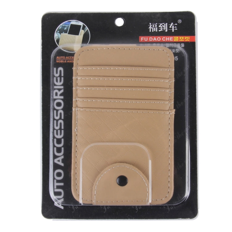 FUDAOCHE Multi-functional Auto Car Sun Visor Sunglasses Holder Card CD Storage Holder Pouch Bag(Brown) by buy2fix