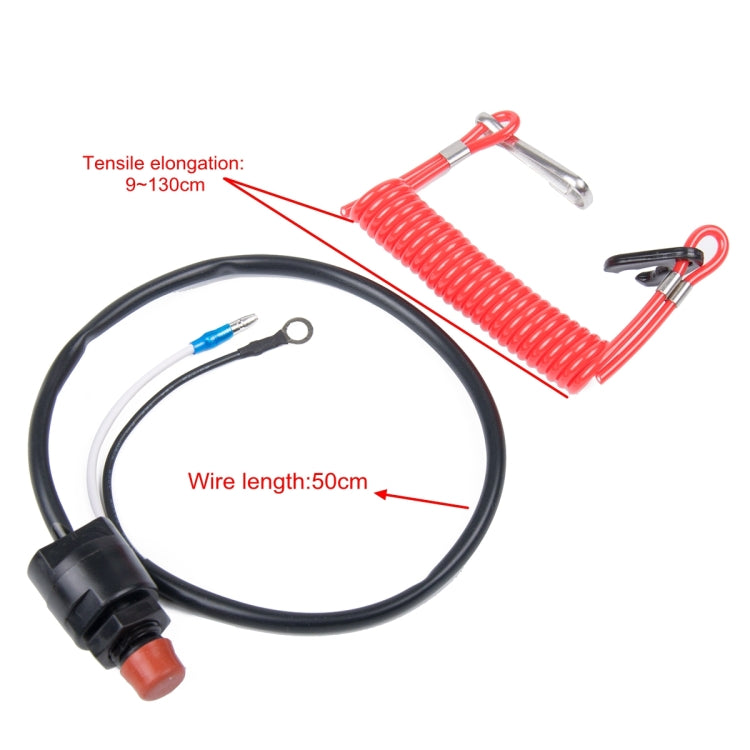 Universal Stop Switch + Safe Lanyard for ATV Boat - Car Switches by buy2fix | Online Shopping UK | buy2fix