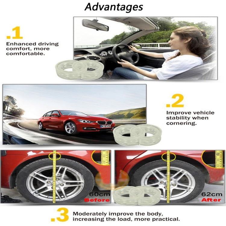 2 PCS Car Auto B+ Type Shock Absorber Spring Bumper Power Cushion Buffer, Spring Spacing: 38mm, Colloid Height: 72mm - Power Cushion by buy2fix | Online Shopping UK | buy2fix