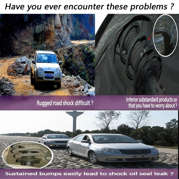 2 PCS Car Auto D Type Shock Absorber Spring Bumper Power Cushion Buffer, Spring Spacing: 22mm, Colloid Height: 43mm by buy2fix