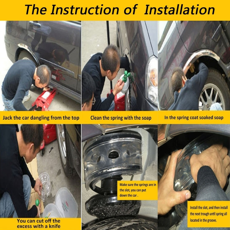 2 PCS Car Auto D Type Shock Absorber Spring Bumper Power Cushion Buffer, Spring Spacing: 22mm, Colloid Height: 43mm by buy2fix