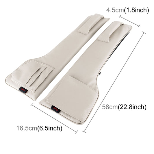 A Pair Universal Car Seat Catcher Gap Console Filler Seat Side Pocket Organizer Catcher Leak-Proof Seat Crevice Storage Bags(Grey) by buy2fix