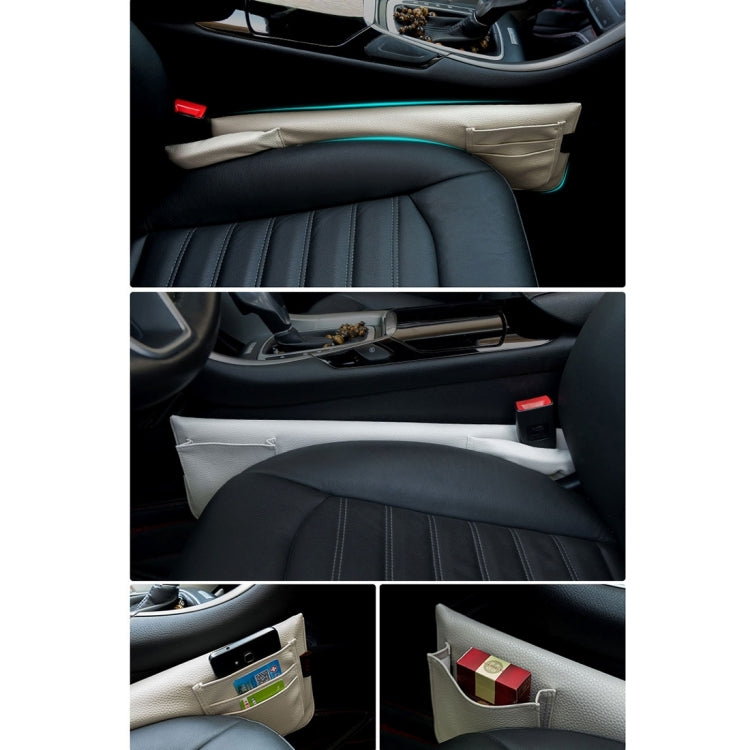 A Pair Universal Car Seat Catcher Gap Console Filler Seat Side Pocket Organizer Catcher Leak-Proof Seat Crevice Storage Bags(Grey) by buy2fix