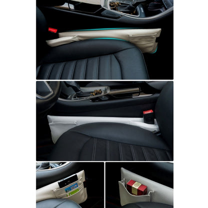 A Pair Universal Car Seat Catcher Gap Console Filler Seat Side Pocket Organizer Catcher Leak-Proof Seat Crevice Storage Bags(Grey) by buy2fix