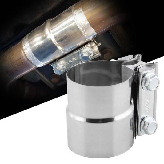 4 inch Car Turbo Exhaust Downpipe Stainless Steel Lap Joint Band Clamp - Booster Cable & Clip by buy2fix | Online Shopping UK | buy2fix