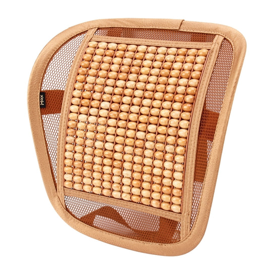 Tapis de taille de Massage frais et respirant en maille de soie glacée d'été universel avec perle en bois d'érable pour voiture bureau familial