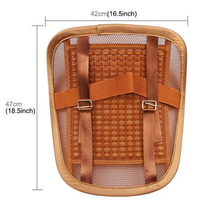 Universal Summer Ice Silk Mesh Breathable Cool Massage Waist Mat with Maple Wooden Bead for Car Family Office by buy2fix