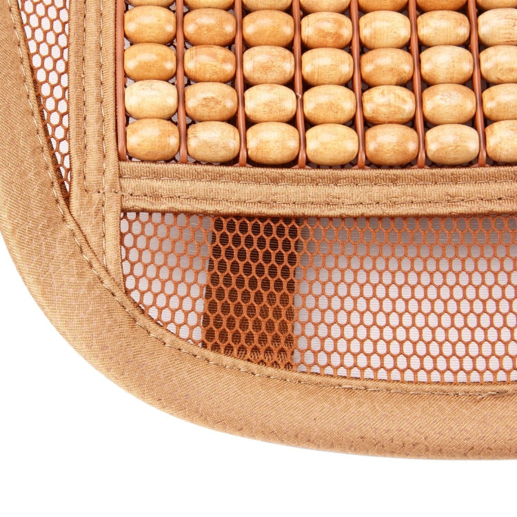 Universal Summer Ice Silk Mesh Breathable Cool Massage Waist Mat with Maple Wooden Bead for Car Family Office by buy2fix