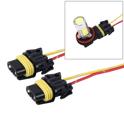 2 PCS H8/H11 Car Auto LED Bulb Socket Holder (No Including Light) - Wires by buy2fix | Online Shopping UK | buy2fix